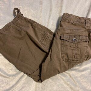 Sonoma Brown Cotton Capri Pants ~ Size 8